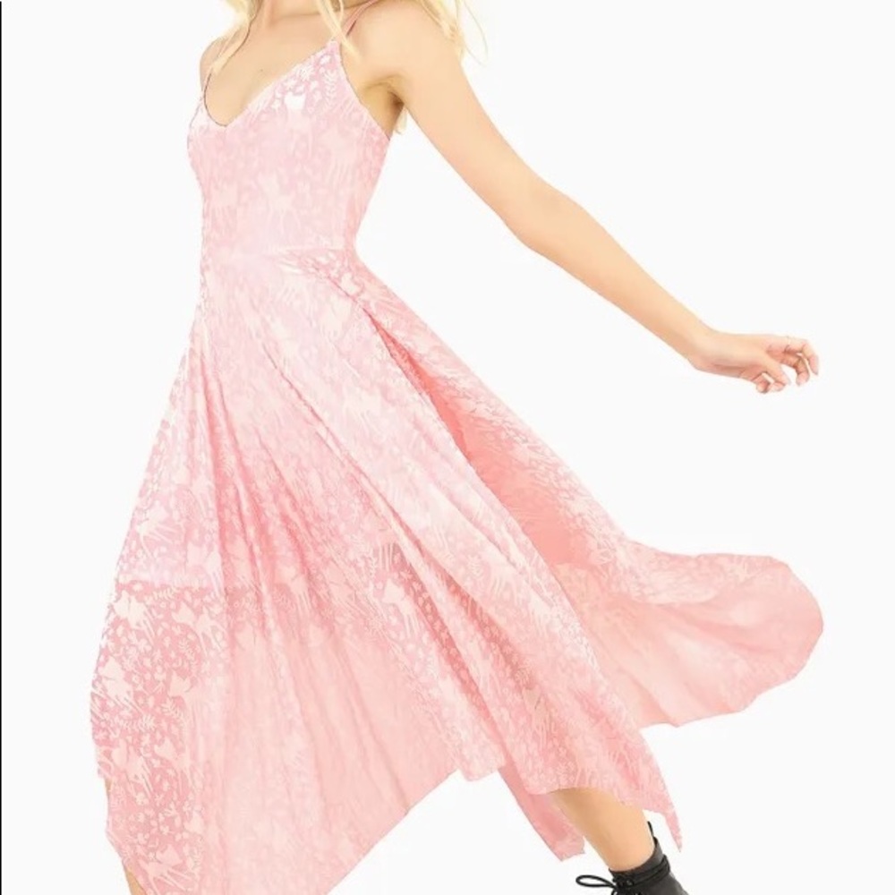 BAMBI BURNED VELVET HANDKERCHIEF DRESS